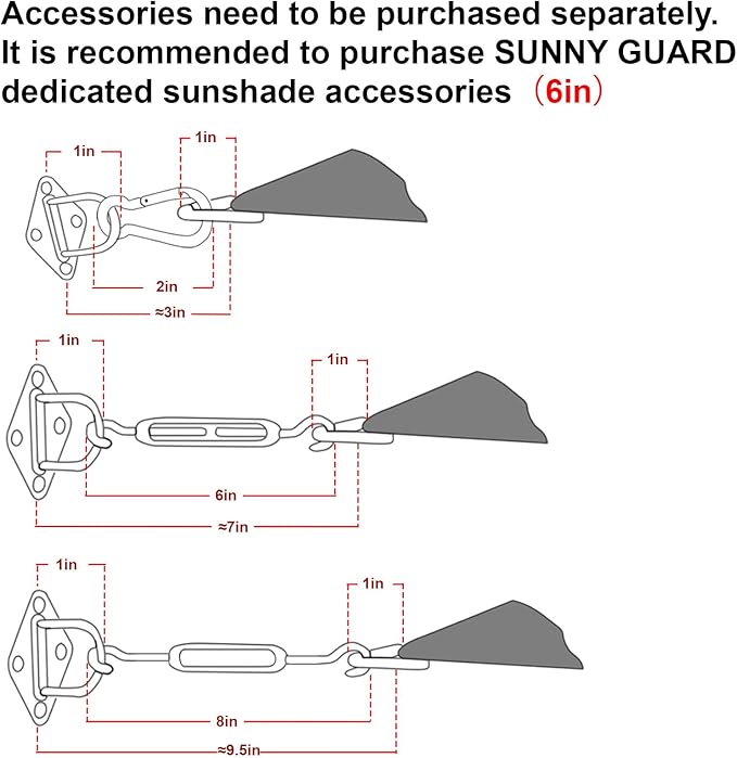 SUNNY GUARD Custom Size 7'x8' Terra Red Sun Shade Sail Rectangle UV Block Shade - Image 3