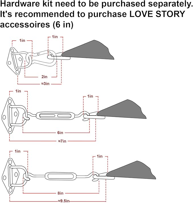 LOVE STORY Custom Size 6'x8' Butter Cream Sun Shade Sail Rectangle UV Block - Image 3