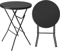 VINGLI 32" Plastic Folding Round Table Bar Height, HDPE Matrial by VINGLI
