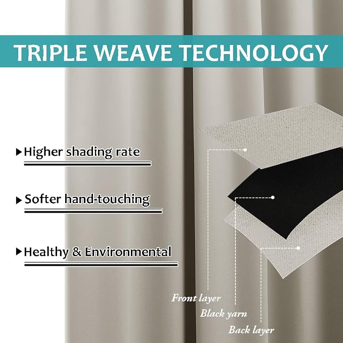 NICETOWN 2 Panels Indoor & Outdoor Curtains - Image 5