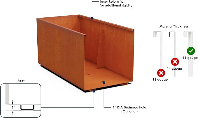 Plantercraft Extra Large Rectangular Planter - Image 3