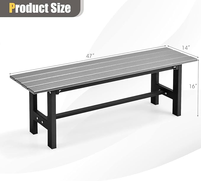 Giantex 2-Person Outdoor Bench Seat - Image 3