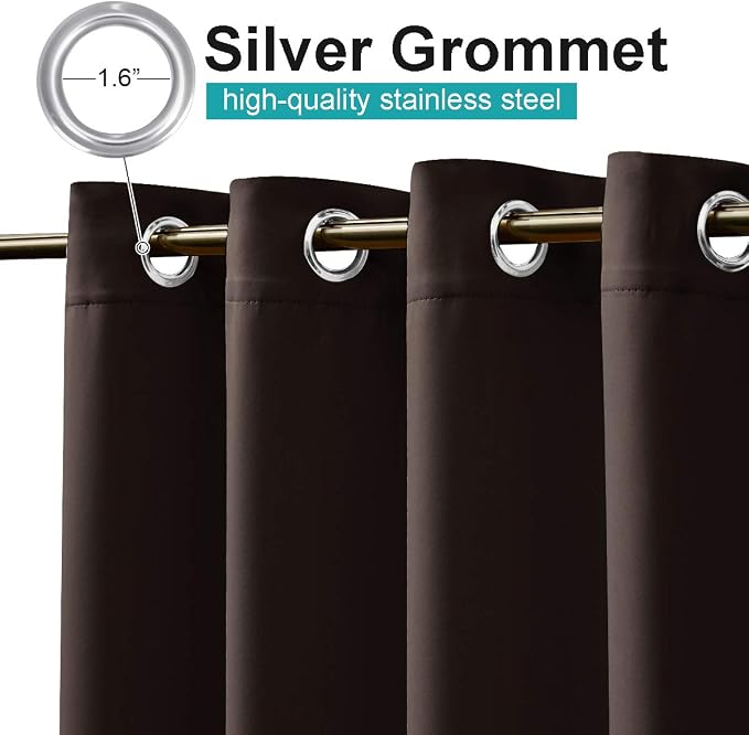 NICETOWN Outdoor Curtain for Patio Waterproof Extra Long 108" Length, Thermal - Image 2