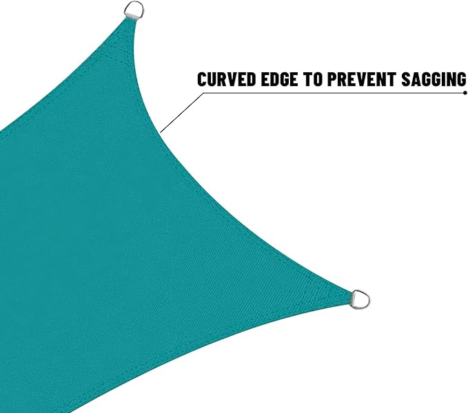 LOVE STORY Right Triangle 8'x12'x14.4' Waterproof Sun Shade Sail Canopy UV Block - Image 8