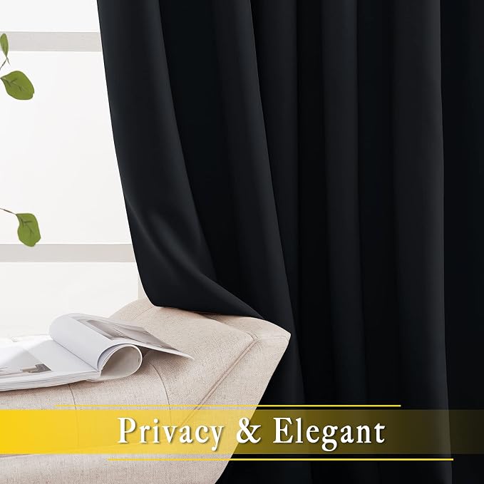 NICETOWN Black Out 132 inch Curtain - Image 6