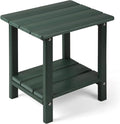 Adirondack Outdoor Side Table, 2-Tier Sturdy Patio End Table Weather Resistant by Apolimi