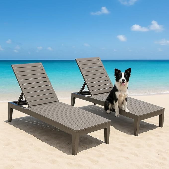 Lounge Chair, Pool Lounge Chairs Set of 2, Lounge Chair Outdoor, Waterproof Sun - Image 8