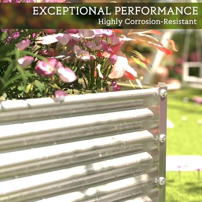FRIZIONE 2pcs Tall 6x3ft Galvanized Raised Garden Bed Outdoor, Above Ground - Image 5