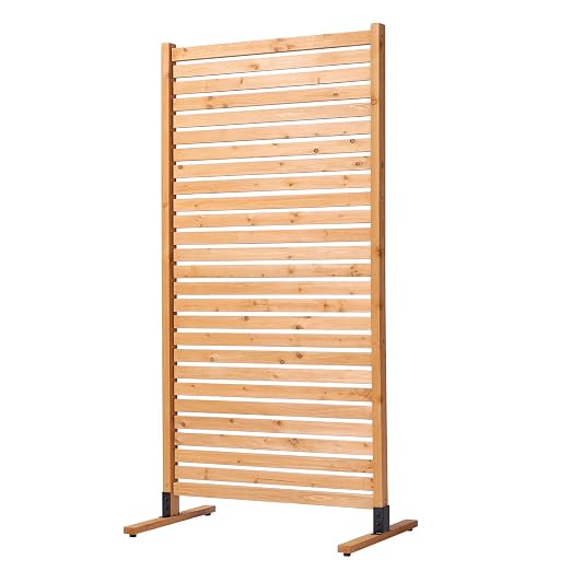 VEVOR Wooden Privacy Screen, Freestanding Wood Privacy Panel - Image 2