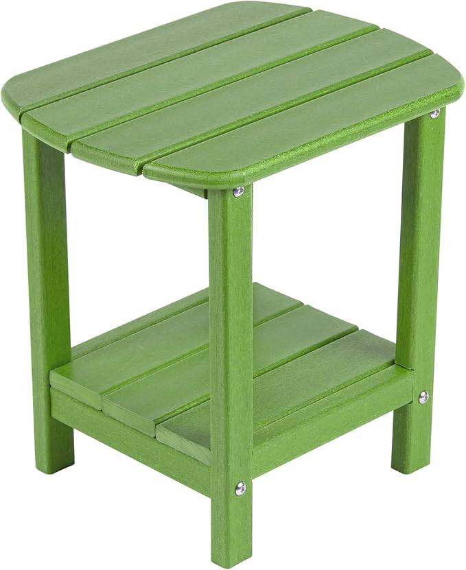 Nalone Adirondack Side Table, 16.5" Outdoor End Table, HDPE Plastic, Small by NALONE