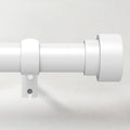 Curtain Rods for Windows 28 to 48, 1 Inch Adjustable White Heavy Duty Curtain by TimeForest