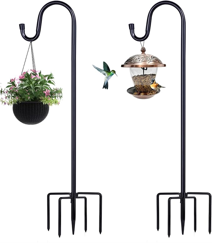 Shepherd Hooks - 2 Pack 46 Inch Bird Feeder Pole by ToyHotels