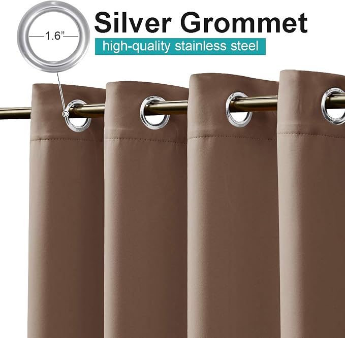 NICETOWN Indoor & Outdoor Blackout Curtain, UV Protection Blackout Vertical - Image 2