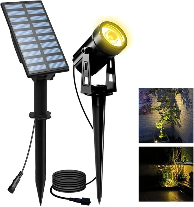 T-SUN Solar Spotlights Outdoor Waterproof, Solar Landscape Spotlights, Solar by T-SUN