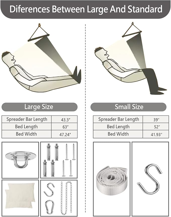 XXL Hammock Chair Hanging Rope Swing - Image 5