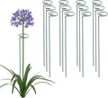 12 Pack 16 Inch Plant Support Stakes, Metal Single stemmed Flower Support by ThealynGardens