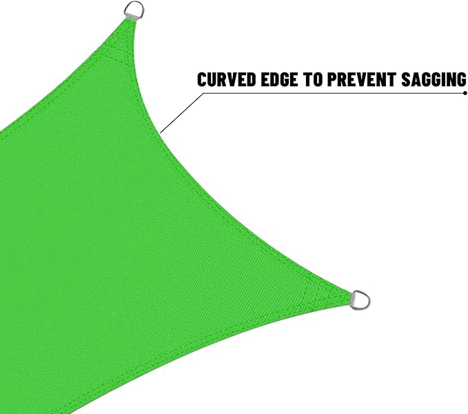 LOVE STORY Triangle 11'x11'x11' Waterproof Sun Shade Sail Canopy UV Block - Image 7