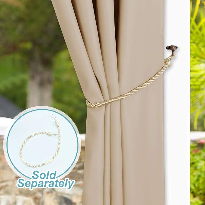 NICETOWN Outdoor Blind for Patio Waterproof, Rustproof Grommet Room Darkening - Image 5