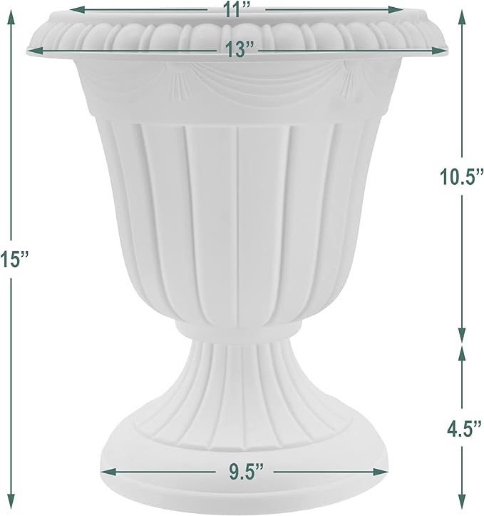 Arcadia Garden Products PL10TP Classic Traditional Plastic Urn Planter - Image 6