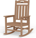 Oversized Rocking Chair Outdoor, High Back Porch Rocker Chair, HDPE All Weather by Suunyn
