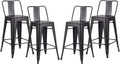 AC Pacific 24” Metal Backless Barstool Set of 2 – Country Rustic Style by ACPacific