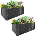 Land Guard 2 Pack 8×4×2ft Galvanized Raised Garden Bed Kit, Galvanized Planter by LandGuard