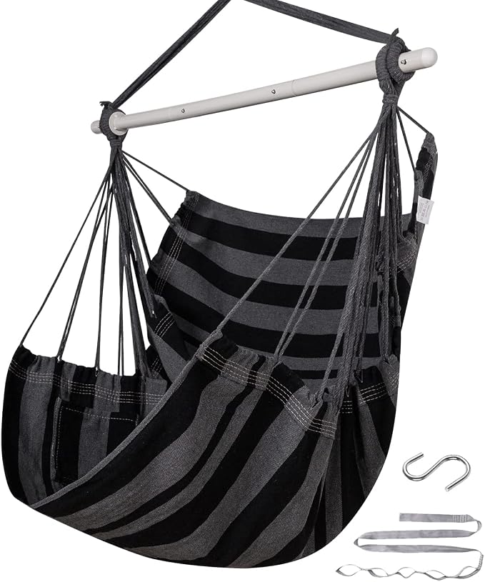 ADVOKAIR Hammock Chair Swing, Heavy-Duty Hanging Rope Swing Seat Supports 500 by ADVOKAIR-ChillNaturally