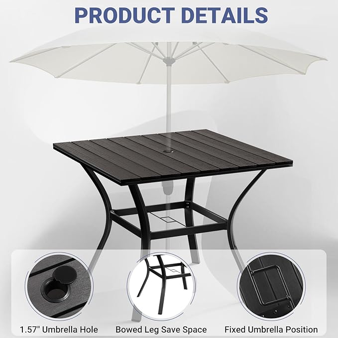 LEVELEVE 5 Piece Outdoor Patio Dining Set - Image 4