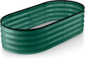 Plant & Plot Galvanized Raised Garden Beds Outdoor // 4×2×1 ft Planter Raised by PlantPlot