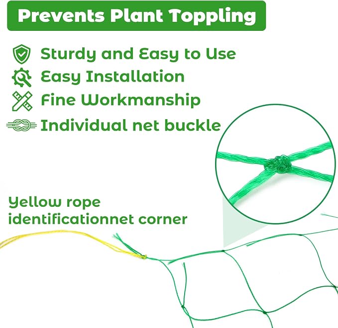 DECYOOL Trellis Netting for Climbing Plants, Garden Trellis Netting Plant - Image 3