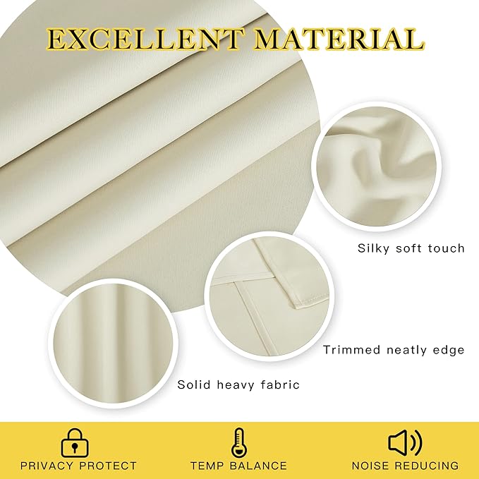 NICETOWN Blackout Kitchen Window Curtain 45 inches Length - Image 4