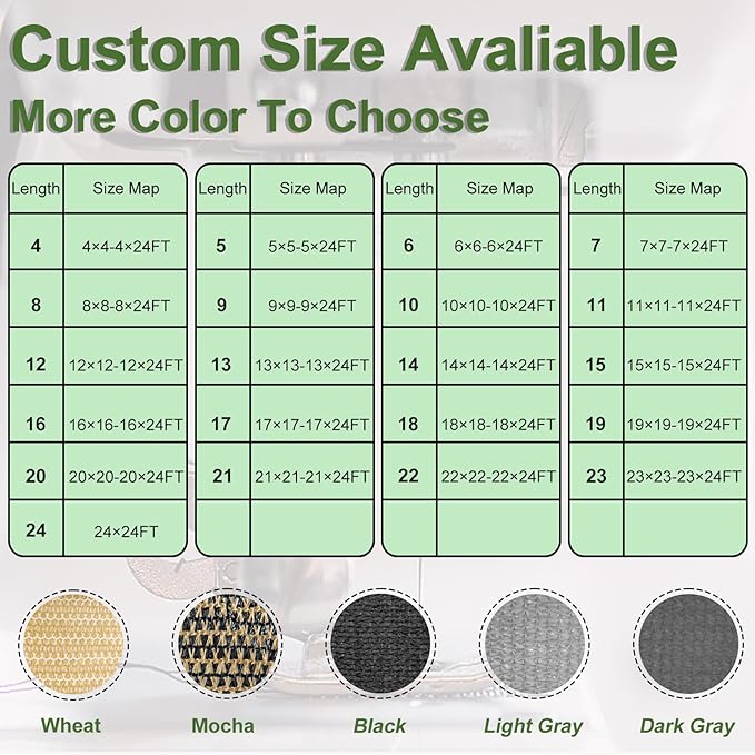 Artpuch Outdoor Pergola Shade Cover 15x18 FT Sun Shade Cloth - Image 7