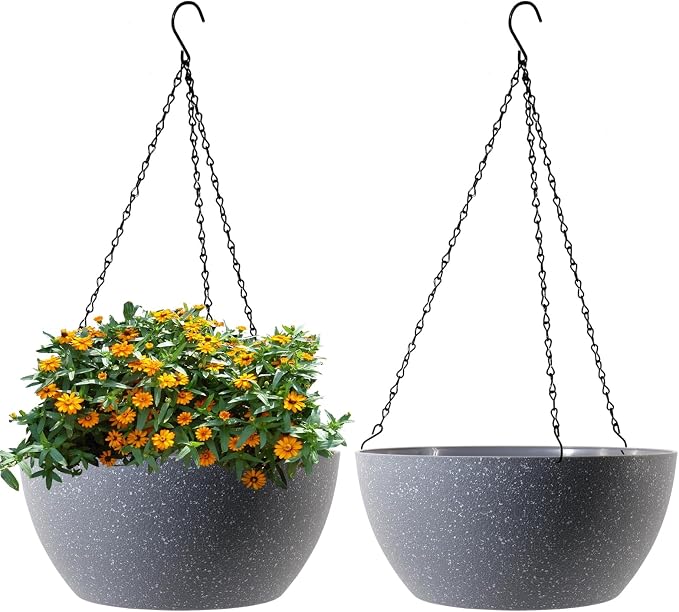 13 inch Large Hanging Planters Plant Pots by WSMKSZ