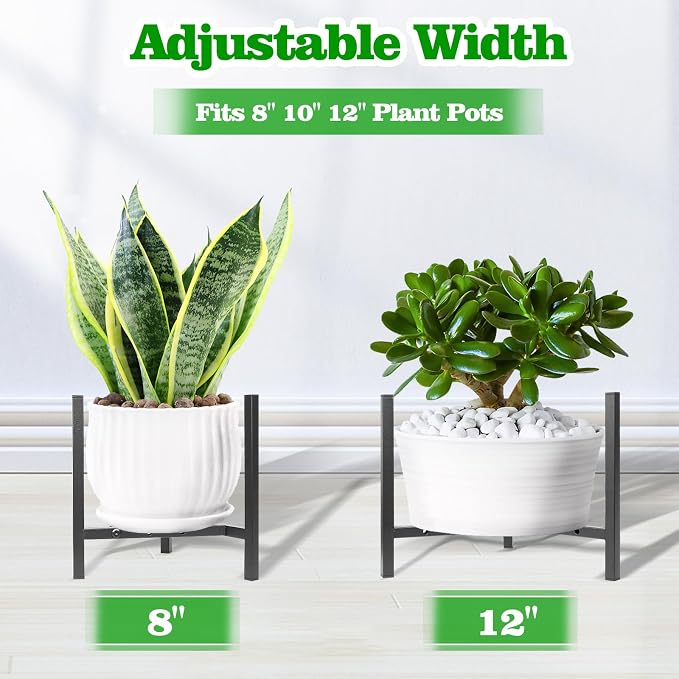 Airpark Plant Stand Indoor Adjustable, Metal Modern Plant Stand, Heavy Duty - Image 2