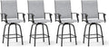 MFSTUDIO Outdoor Bar Stools Set of 4, Swivel Bar Height Patio Chairs Outdoor by MFSTUDIO