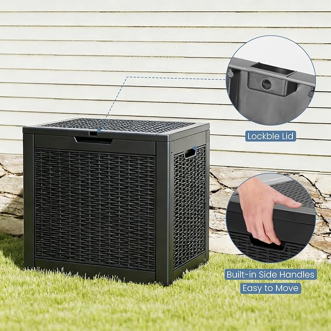NEWBULIG 31 Gallon Outdoor Storage Box, Waterproof Deck Box - Image 5