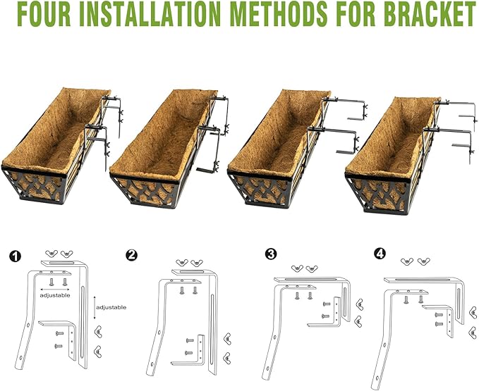 4 Pack 24 Inch Window Boxes Planters - Image 5