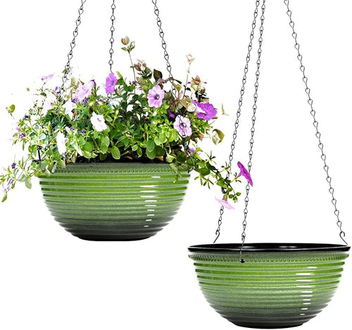 10 Inch Hanging Planter, 2 Pack Hanging Planters by Vanslogreen