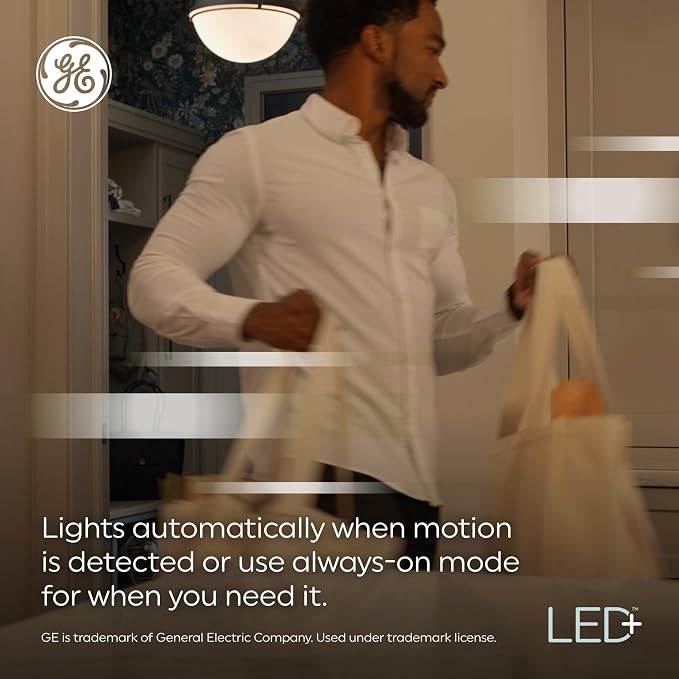 GE LED+ Motion Sensor LED Light Bulbs, Outdoor Security Lights, A21 2 Count - Image 4