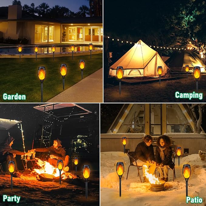 IkeeRuic Solar Lights Outdoor, Solar Torch Light - Image 2