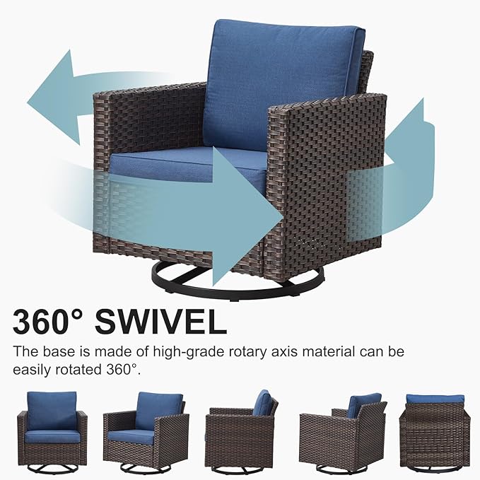 Belord Spacious 11 Pieces Patio Conversation Set - Image 4