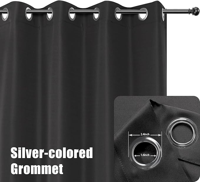 BONZER Outdoor Curtains for Patio Waterproof Thick Privacy Grommet Light - Image 2