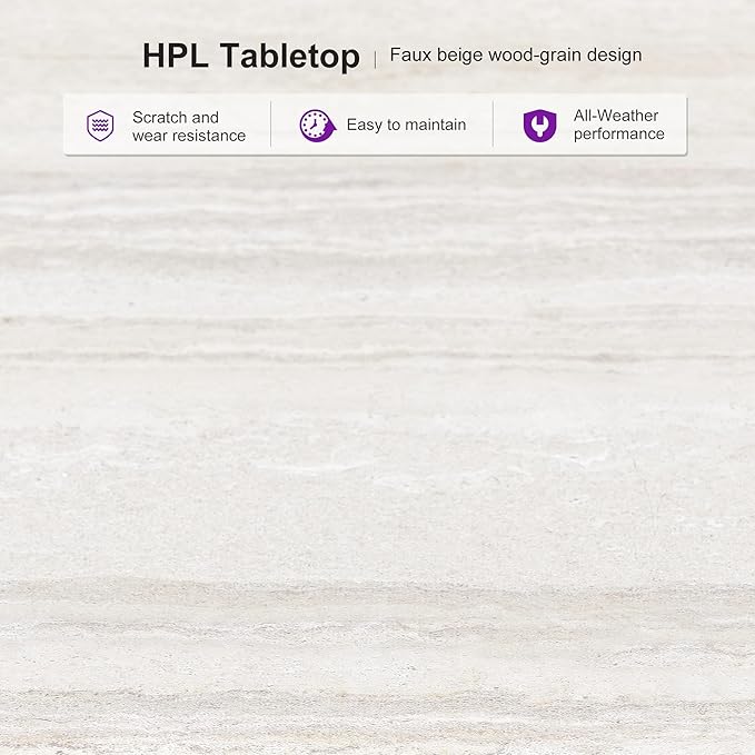 PURPLE LEAF 13 Pieces Outdoor Dining Set Patio Table and Chairs Set Aluminum - Image 6