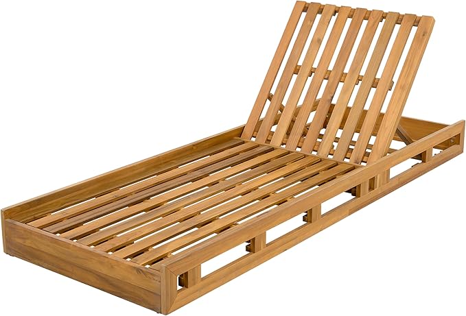 Christopher Knight Home Jossie Acacia Wood Chaise Lounge Chair Outdoor Set of 2 - Image 5