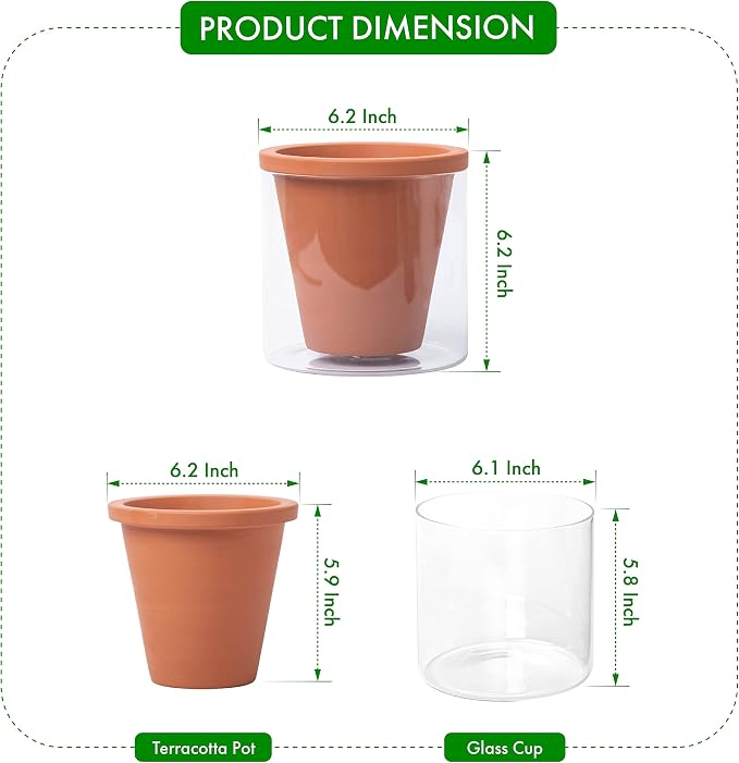 D'vine Dev 6 Inch Design Self Watering Pot - Image 3