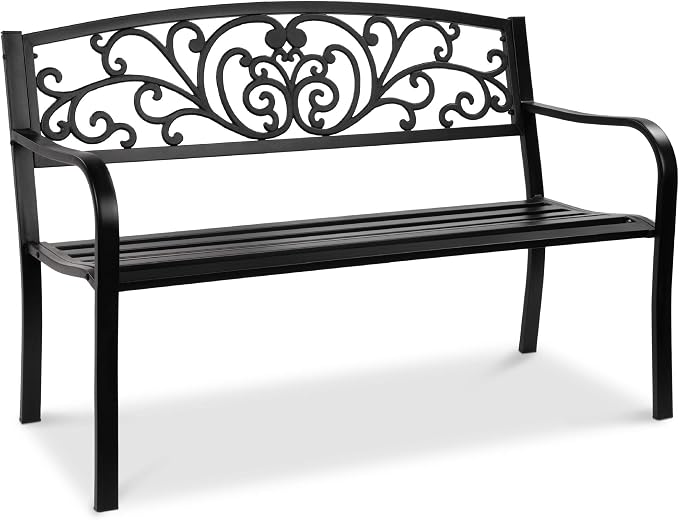 Best Choice Products Outdoor Bench Steel Garden Patio Porch Furniture by BestChoiceProducts