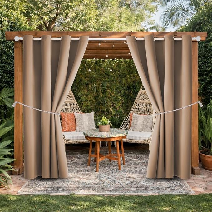 Waterproof Outdoor Curtain W52 x L63 by DivaenCamino