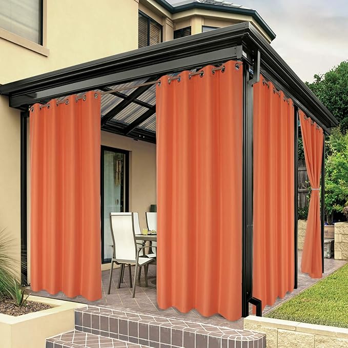 BONZER Outdoor Curtains for Patio Water Resistant Heavy Privacy Light Filtering by Bonzer