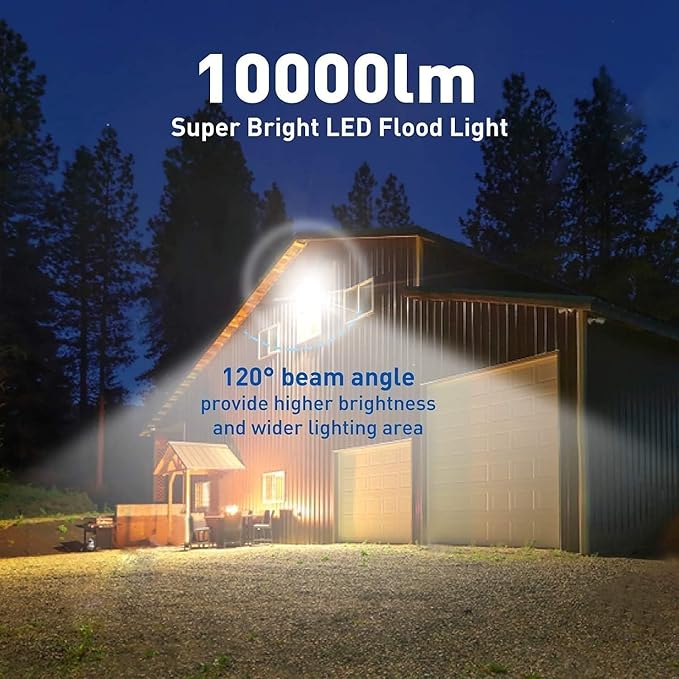 2Pack LED Flood Light Outdoor, 250W LED Work Light 25500lm - Image 3