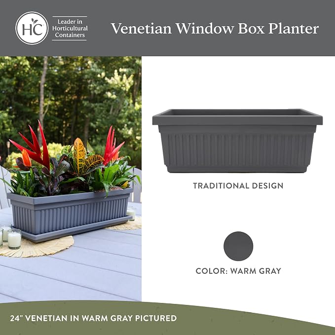 The HC Companies 24 Inch Venetian Window Planter Box - Image 2